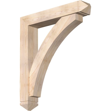 Thorton Arts And Crafts Smooth Bracket W/ Offset Brace, Douglas Fir, 7 1/2W X 42D X 48H